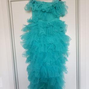 Hanifa teal blue dress xxs